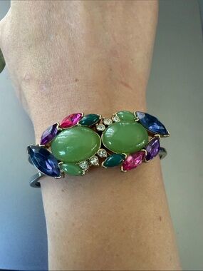 Vintage Nolan Miller Multi Gemstone Cabochon Clamper